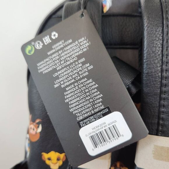 Loungefly Disney Lion King Backpack NWT Disney Lion King Black Backpack - Picture 5 of 10